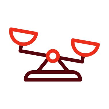 Kişisel ve ticari kullanım için Dengesiz Kabartma İki Renk Simgesi