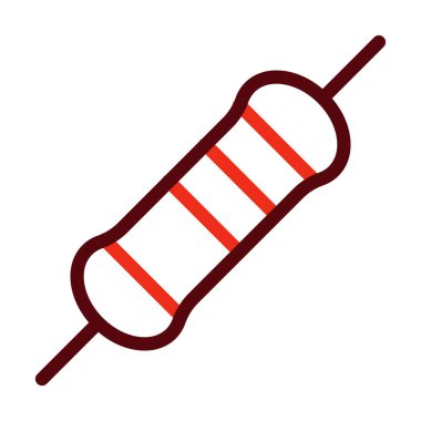 Kişisel ve Ticari Kullanım İçin Direnç Sembolü İki Renk Simgesi