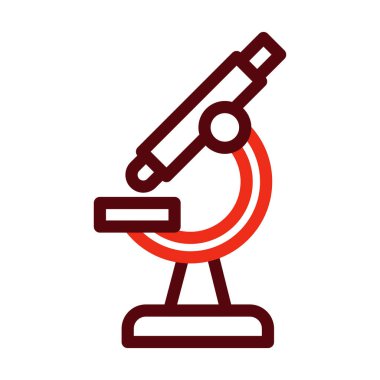 Kişisel ve ticari kullanım için 2 Renk Simgesi Mikroskop