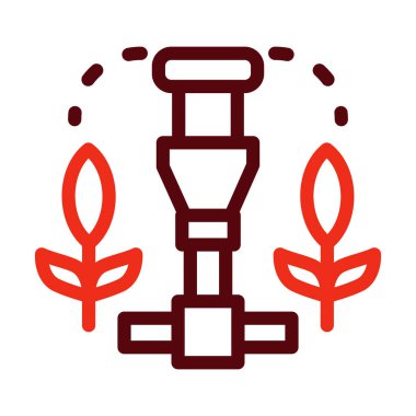 Kişisel ve ticari kullanım için sulama sistemi kabartma iki renk simgesi