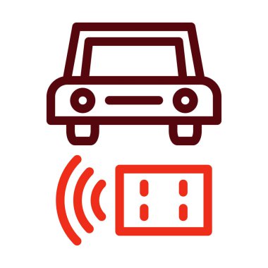 Kişisel ve Ticari Kullanım İçin Uzaktan Araç Simgesi İki Renk Simgesi