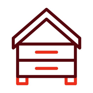 Kişisel ve ticari kullanım için Arı Kovanı Kabartması İki Renk Simgesi