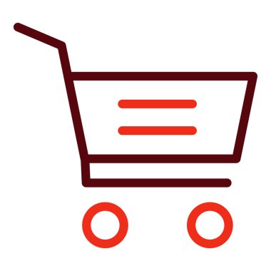 Kişisel ve ticari kullanım için Cart Glyph İki Renk Simgesi
