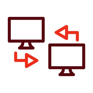 Kişisel ve ticari kullanım için Uzaktan Erişim Kabartma İki Renk Simgesi