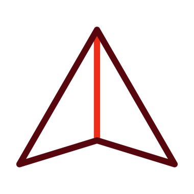 Kişisel ve ticari kullanım için Kağıt Uçak Kabartma İki Renk Simgesi