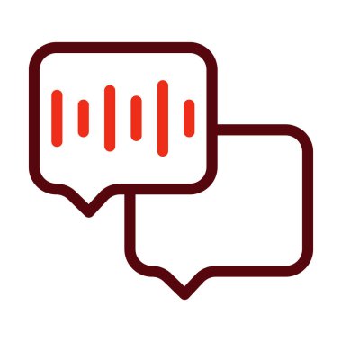 Kişisel ve ticari kullanım için Ses İletisi Kabartması İki Renk Simgesi