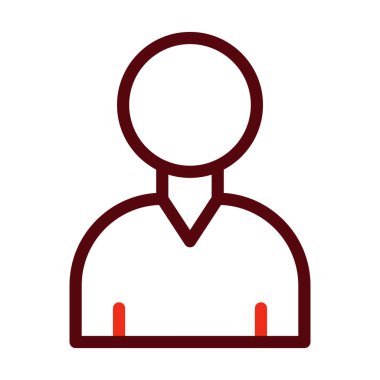 Kişisel ve Ticari Kullanım İçin Kullanıcı Kabartması İki Renk Simgesi