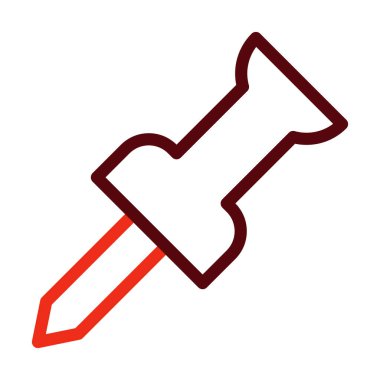 Kişisel ve ticari kullanım için iğnelenmiş iki renk simgesi