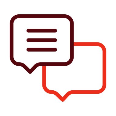 Kişisel ve Ticari Kullanım İçin Çevrimiçi Sohbet Sembolü İki Renk Simgesi