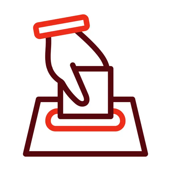 Voting Glyph Two Color Icon Für Den Persönlichen Und Kommerziellen — Stockvektor