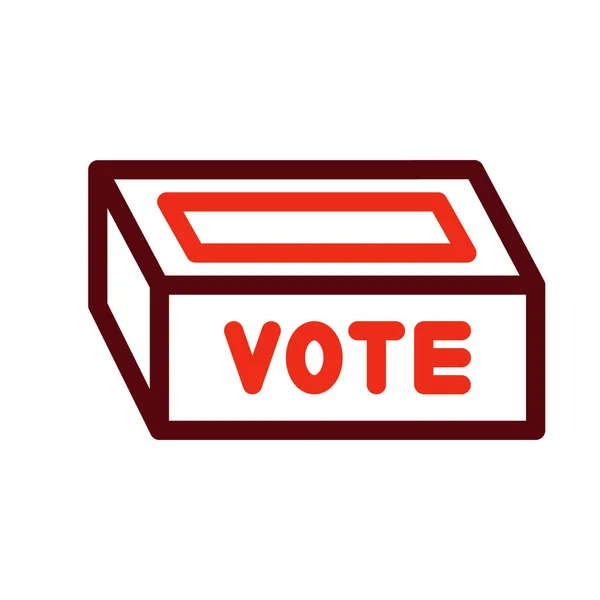 Polling Place Glyph Two Color Icon Für Den Persönlichen Und — Stockvektor