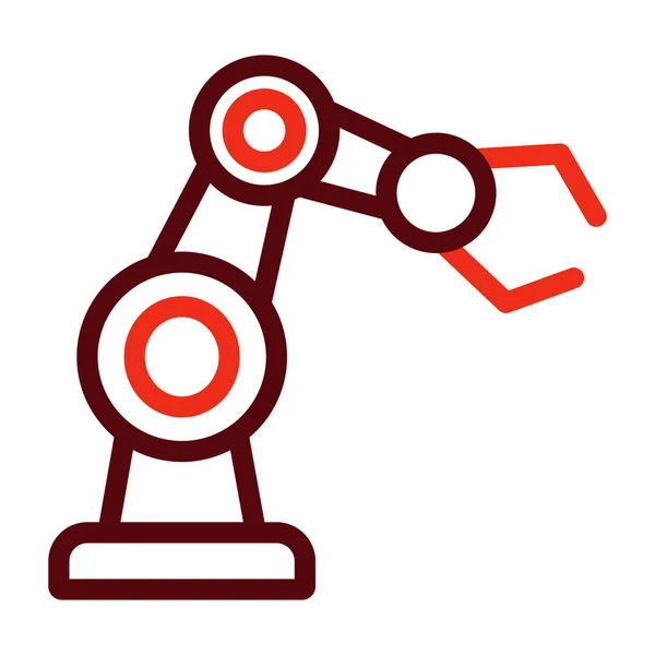 Ρομποτικό Χέρι Glyph Δύο Χρωμάτων Εικονίδιο Για Προσωπική Και Εμπορική — Διανυσματικό Αρχείο