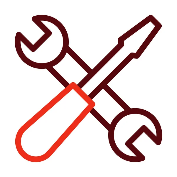 Reparaturdienste Glyph Two Color Icon Für Den Persönlichen Und Gewerblichen — Stockvektor