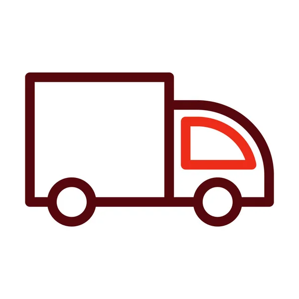 Vrachtwagen Glyph Two Color Icon Voor Persoonlijk Commercieel Gebruik — Stockvector