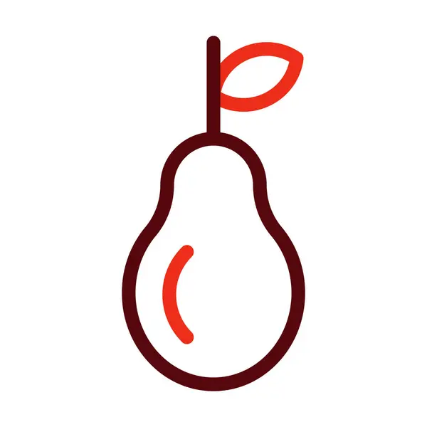 Pear Glyph Two Color Icon Für Den Persönlichen Und Kommerziellen — Stockvektor