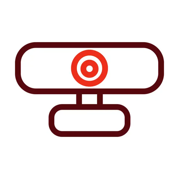 Icona Due Colori Del Glifo Della Webcam Uso Personale Commerciale — Vettoriale Stock