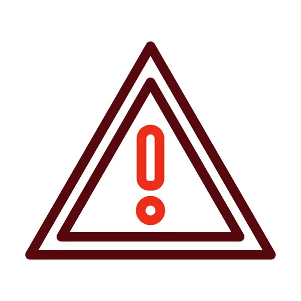 Warning Glyph Two Color Icon Personal Commercial Use — Stok Vektör