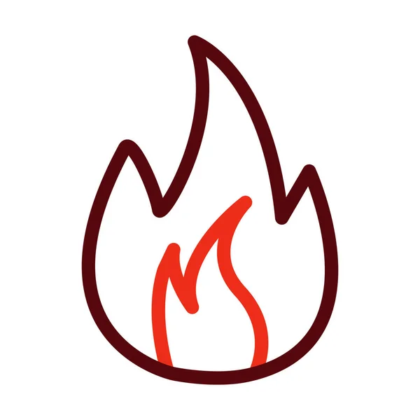 Пламя Глиф Два Цвета Значок Личного Коммерческого Использования — стоковый вектор