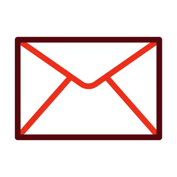 Mail Glyph Two Color Icon Voor Persoonlijk Commercieel Gebruik — Stockvector