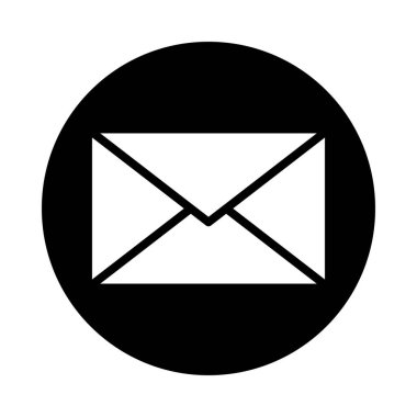 Kişisel ve Ticari Kullanım İçin E- posta Vektörü Glyph Simgesi