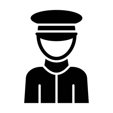 Kişisel ve ticari kullanım için Postacı Vektörü Glyph Simgesi