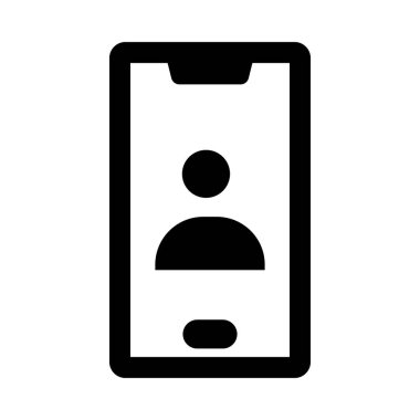 Kişisel ve Ticari Kullanım İçin Akıllı Telefon Vektörü Glyph Simgesi