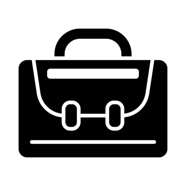 Briefcase Vector Glyph Icon Personal Commercial Use — Stock Vector