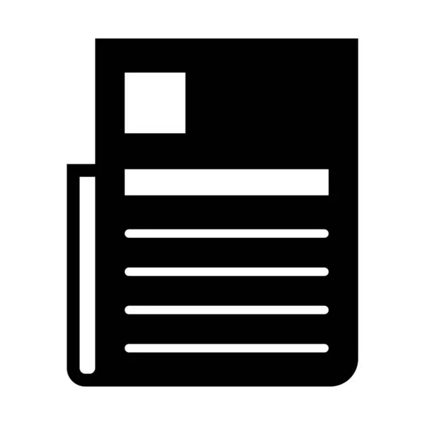Icône Vectorielle Glyphe Document Pour Usage Personnel Commercial — Image vectorielle