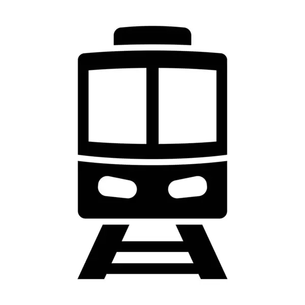 Train Vector Glyph Icon Voor Persoonlijk Commercieel Gebruik — Stockvector