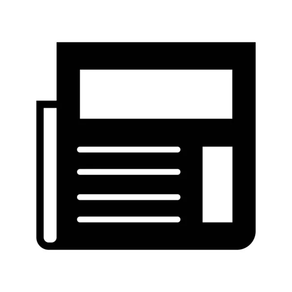Icône Vectorielle Glyphe Journal Pour Usage Personnel Commercial — Image vectorielle
