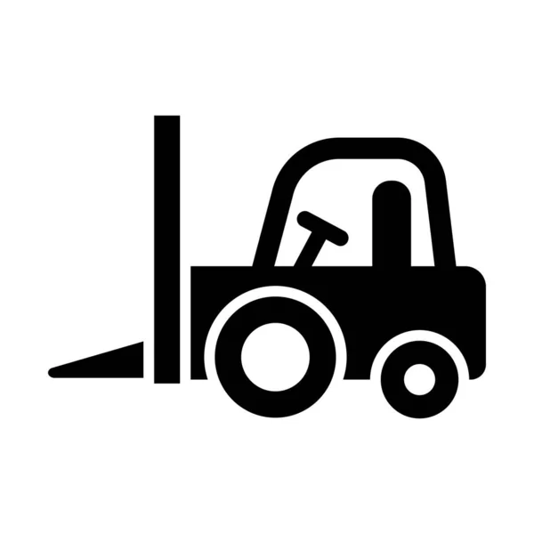 Kişisel Ticari Kullanım Için Forklift Vektörü Glyph Simgesi — Stok Vektör