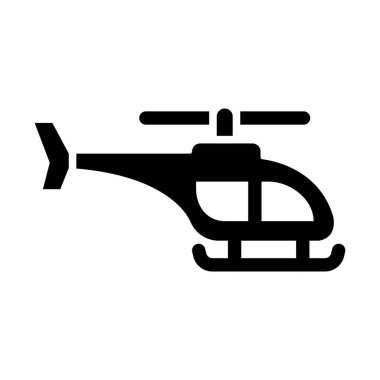 Kişisel ve Ticari Kullanım İçin Helikopter Vektörü Glyph Simgesi