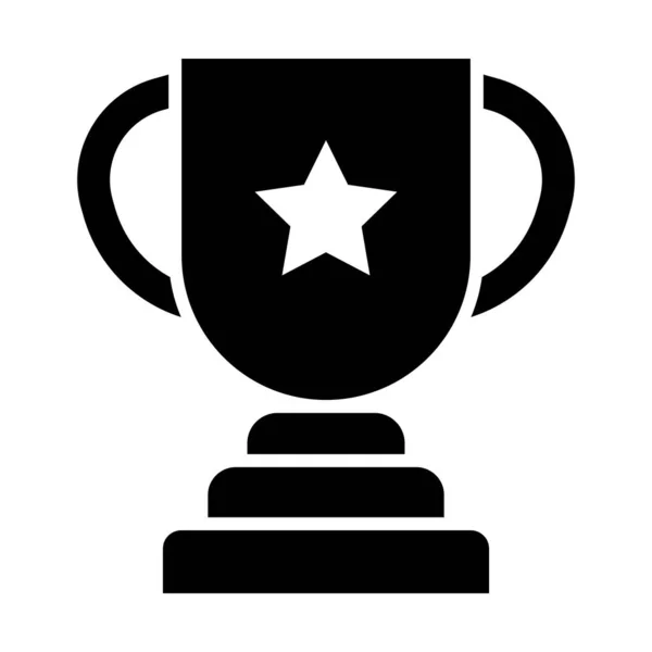 Trofeo Vector Glyph Icono Para Uso Personal Comercial — Vector de stock