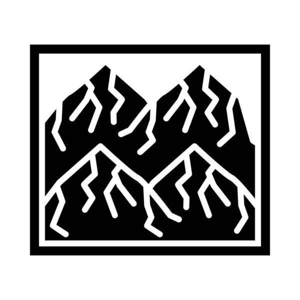 Hill Map Vector Glyph Icon Voor Persoonlijk Commercieel Gebruik — Stockvector