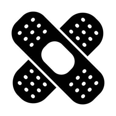 Kişisel ve Ticari Kullanım İçin Bandaj Vektörü Glyph Simgesi