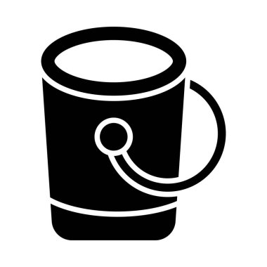 Kişisel ve ticari kullanım için kova vektörü kabartma simgesi