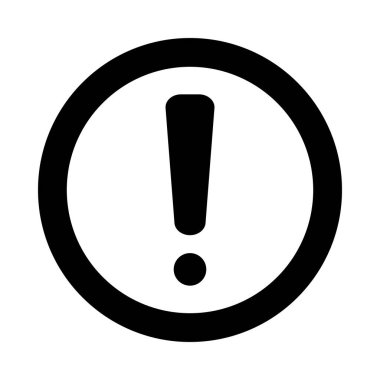 Kişisel ve Ticari Kullanım için Ünlem Mark Vektörü Glyph Simgesi