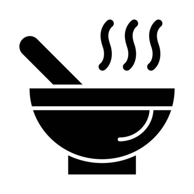 Kişisel ve ticari kullanım için Çorba Vektörü Kabartma Simgesi