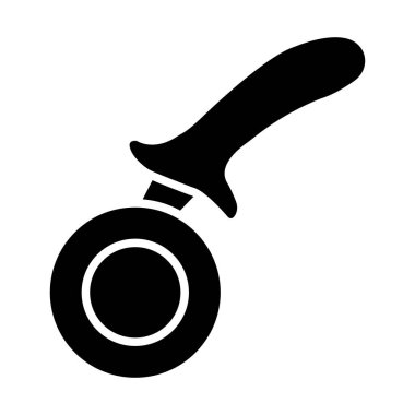 Kişisel ve ticari kullanım için Pizza Kesicisi Vektör Kabartma Simgesi