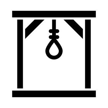 Kişisel ve Ticari Kullanım İçin Darağacı Vektörü Glyph Simgesi