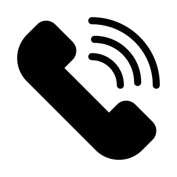 Telefoongesprek Vector Glyph Icon Voor Persoonlijk Commercieel Gebruik — Stockvector