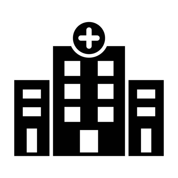 Hospital Vector Glyph Icon Für Den Persönlichen Und Kommerziellen Gebrauch — Stockvektor
