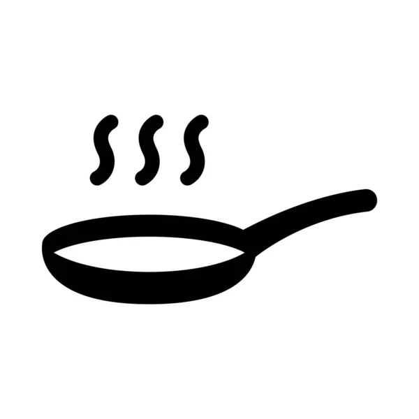 Ikona Frying Pan Vector Glyph Użytku Osobistego Komercyjnego — Wektor stockowy
