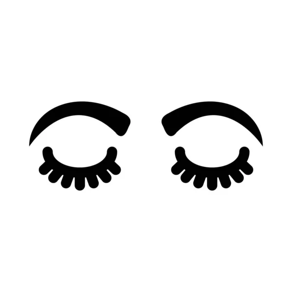 Eyebrow Vector Glyph Icon Personal Commercial Use — Stock Vector
