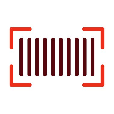 Kişisel ve ticari kullanım için barkod sembolü iki renk simgesi