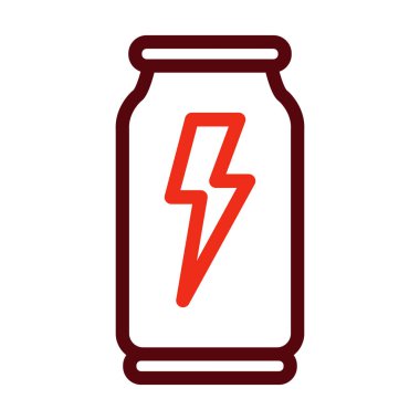 Kişisel ve ticari kullanım için Enerji İçeceği Sembolü İki Renk Simgesi