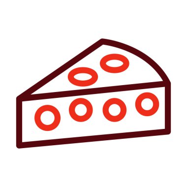 Kişisel ve Ticari Kullanım İçin Peynir Kabartması İki Renk Simgesi