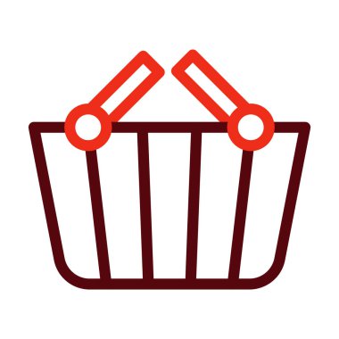 Kişisel ve Ticari Kullanım İçin Sepet Kabartma İki Renk Simgesi