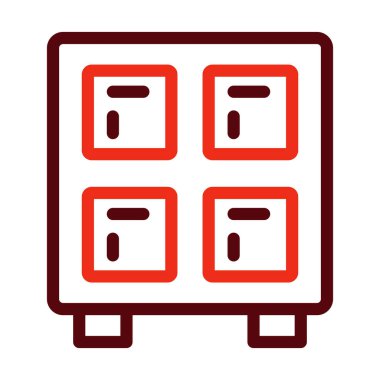 Kişisel ve Ticari Kullanım İçin Dolaplar İki Renk Simgesi