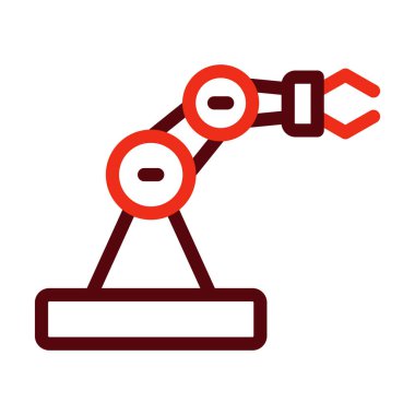 Kişisel ve Ticari Kullanım İçin Robotik Kabartma İki Renk Simgesi